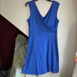 Patagonia‎ Blue Sleeveless Wrap Dress L